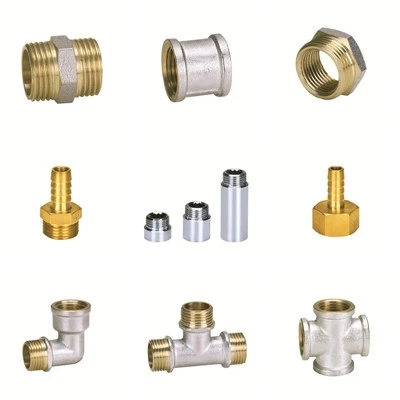 Brass Threaded Fitting Socket Nipple Coupling Elbow Tee
